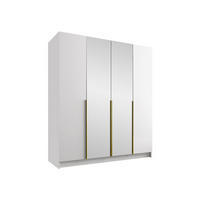 KLEIDERSCHRANK Santi II - Goldfarben/Multicolor, Holzwerkstoff/Metall (200/215/58cm) - MIRJAN24