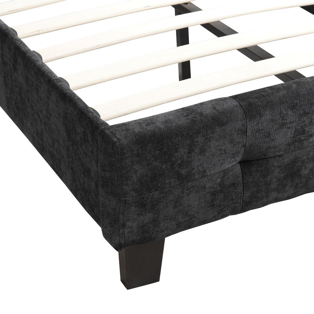 POLSTERBETT GIAVENO 90X200 CM - Dunkelgrau, Textil (90/200cm) - CARO-Möbel