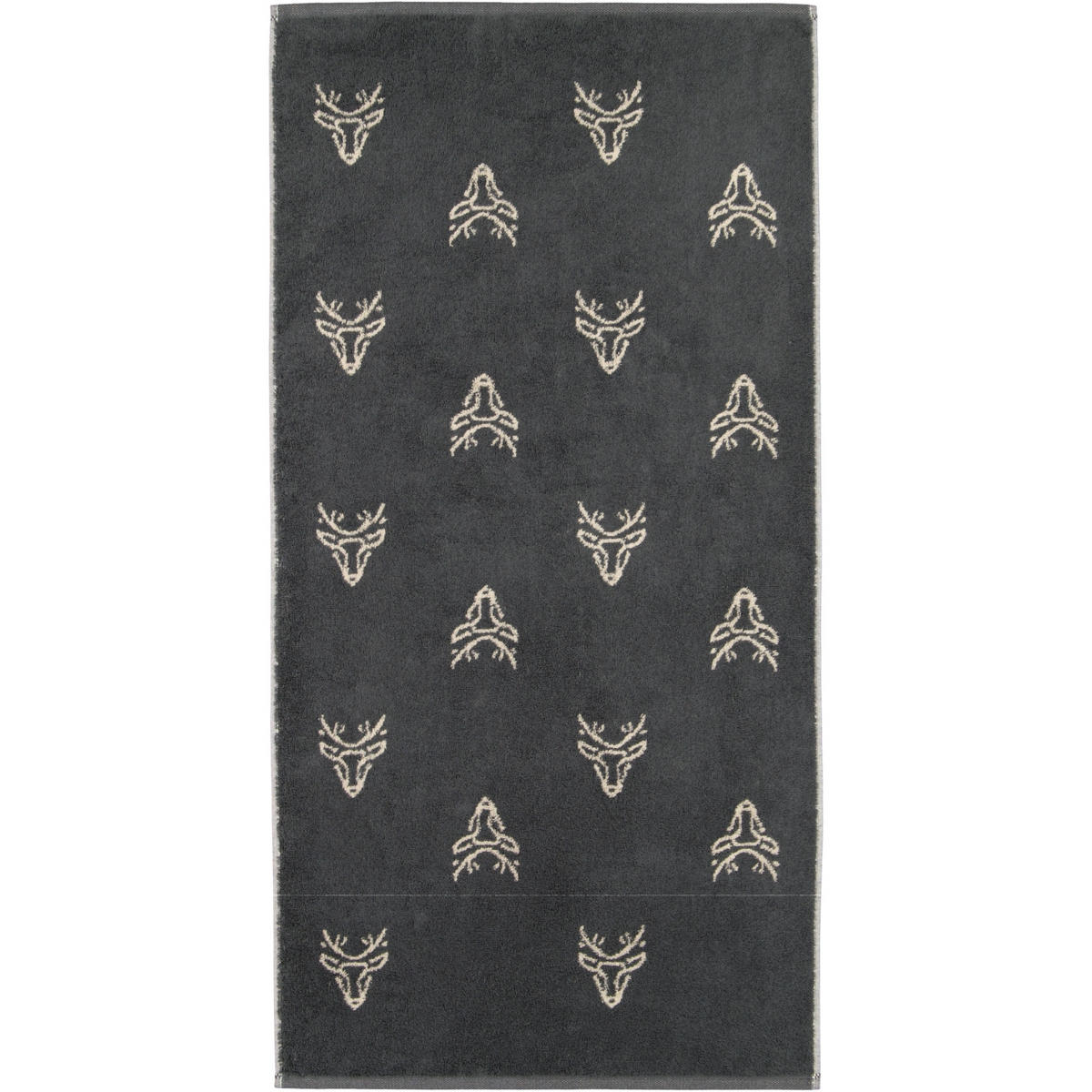 HANDTUCH ALPENCHIC EDITION ALLOVER 6229 GRANIT - 73 - Grau, Textil (50/100cm) - Cawoe