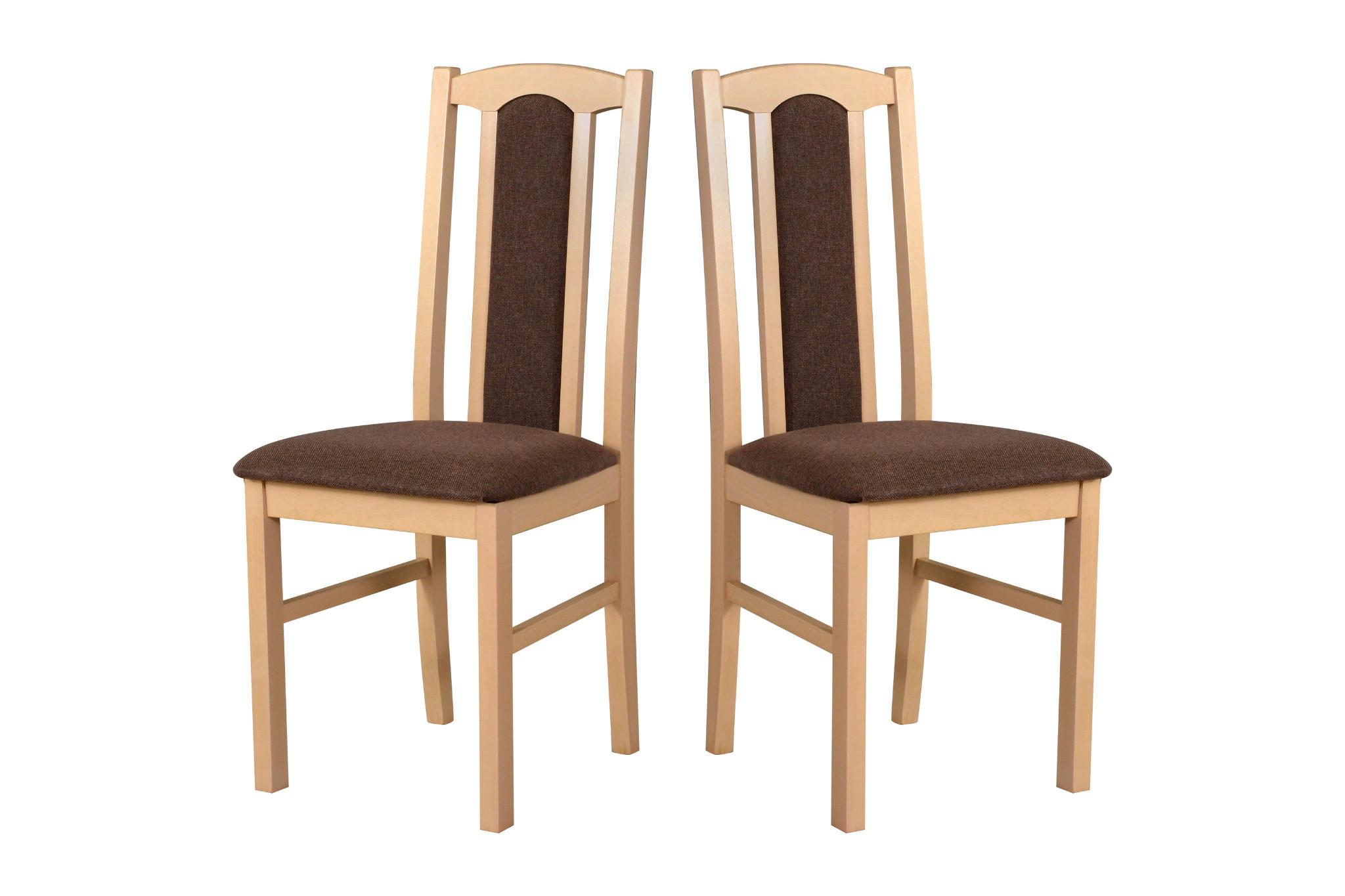 ESSZIMMERSTUHL - Set 2x Bos 7 Sonoma, soro 28 - Braun/Sonoma Eiche, Holz (43/96/40cm) - Leaf Design