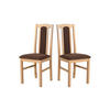 ESSZIMMERSTUHL - Set 2x Bos 7 Sonoma, soro 28 - Braun/Sonoma Eiche, Holz (43/96/40cm) - Leaf Design