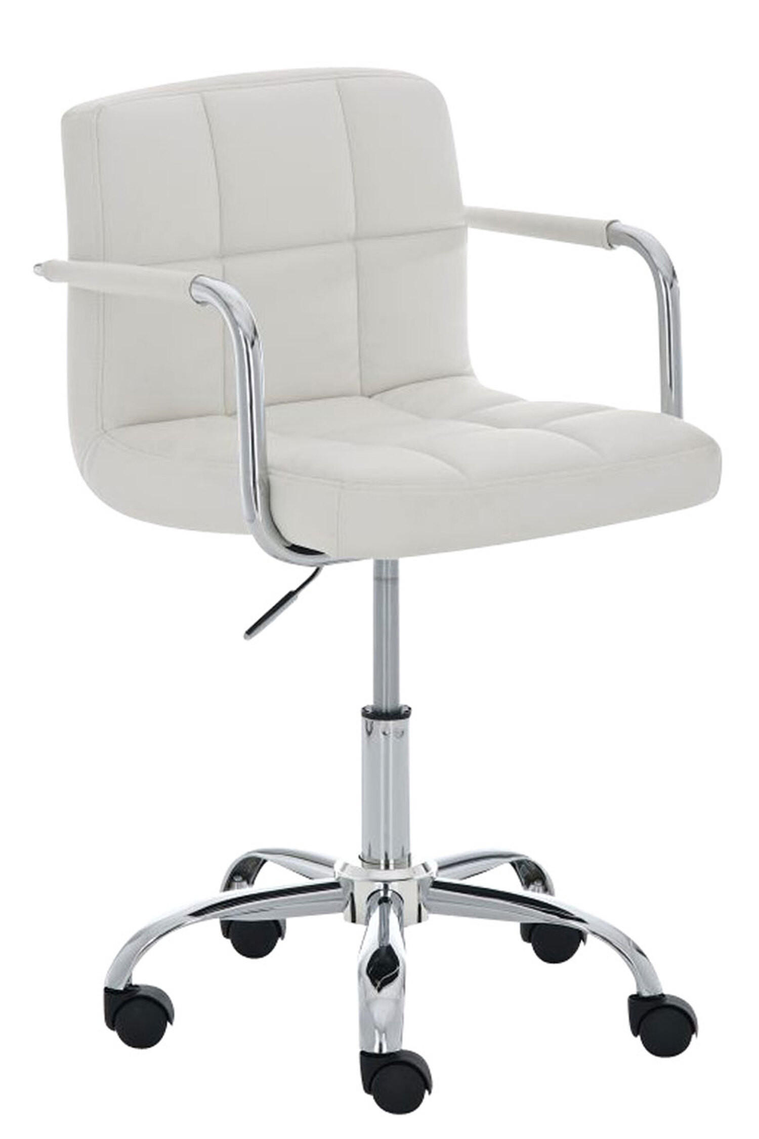 BÜROSTUHL Lucille, Weiß - Weiß, Textil/Metall (54/86/46cm) - TPFLiving