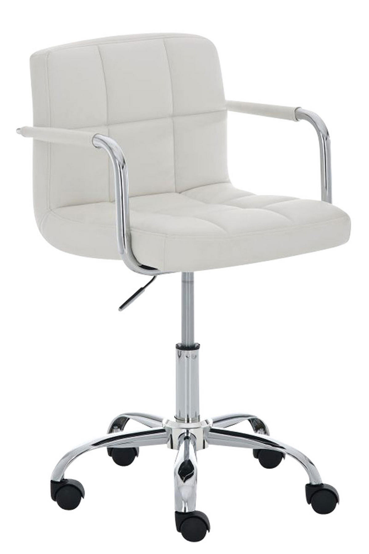BÜROSTUHL Lucille, Weiß - Weiß, Textil/Metall (54/86/46cm) - TPFLiving