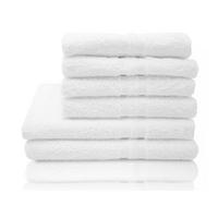 HANDTÜCHER SET, 6er-Set, 50 x 100 + 70 x 140 cm, 100% Baumwolle, Weiß - Weiß, Textil (50/100cm) - Zollner
