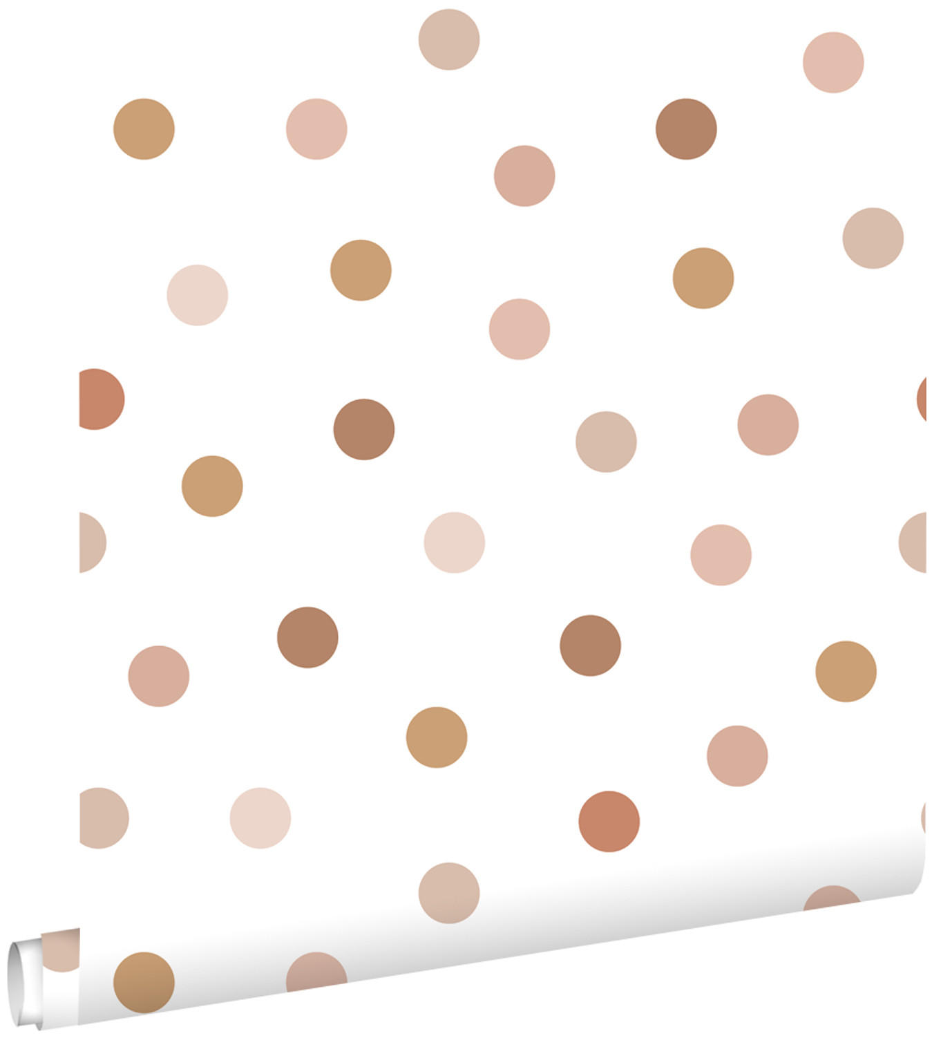TAPETE Punkte 53 cm x 10.05 m - Weiß, Papier (53/0.1cm) - ESTAhome