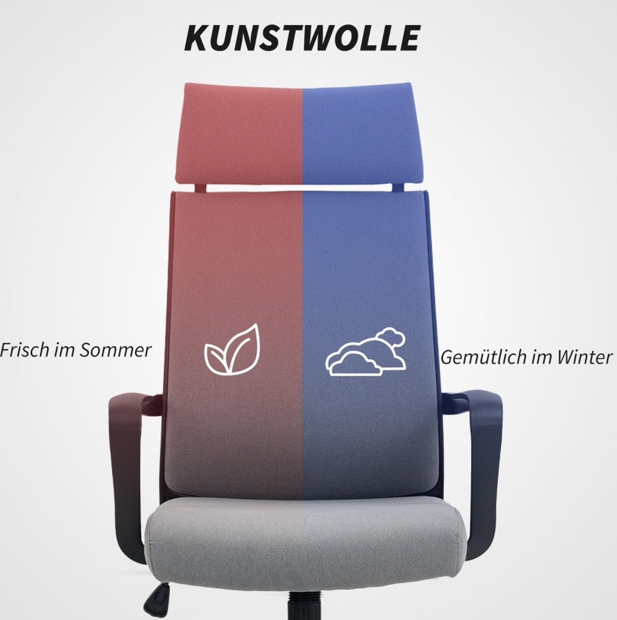 DREHSTUHL 60,5/69/109-117 cm, ergonomisch gepolstert, dunkelgrau - Dunkelgrau, Kunststoff (60.5/117/69cm) - Redom