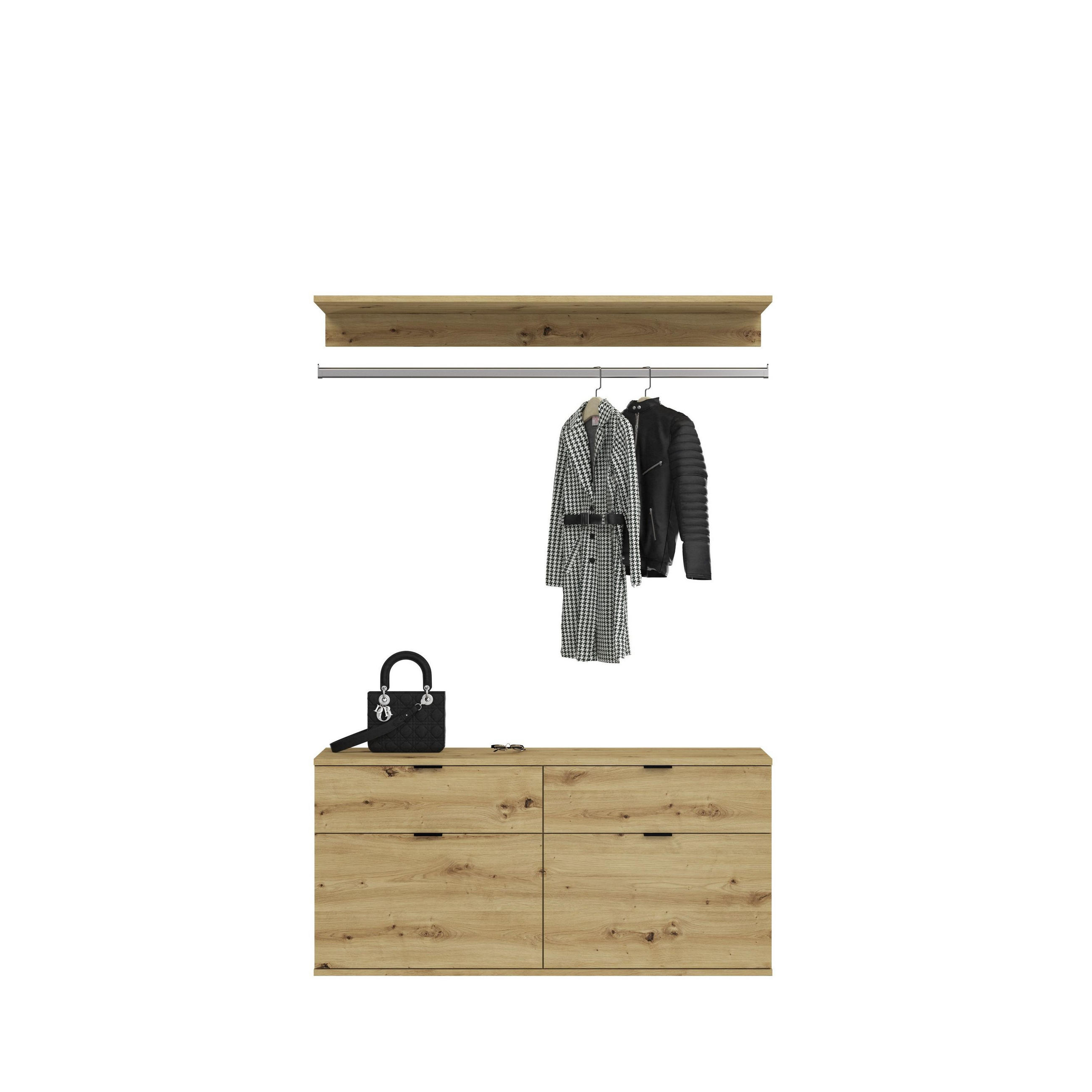 Homes & Jones Kommode Eiche Artisan 121x61x34 cm