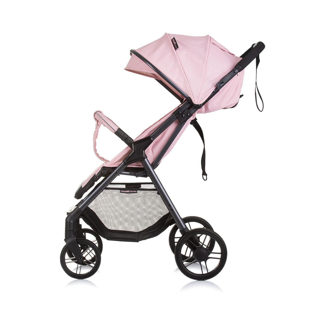 BUGGY Sparkle rosa faltbar, Gurt am Griff, verstellbar - Rosa, Metall (84/55/97cm) - Chipolino