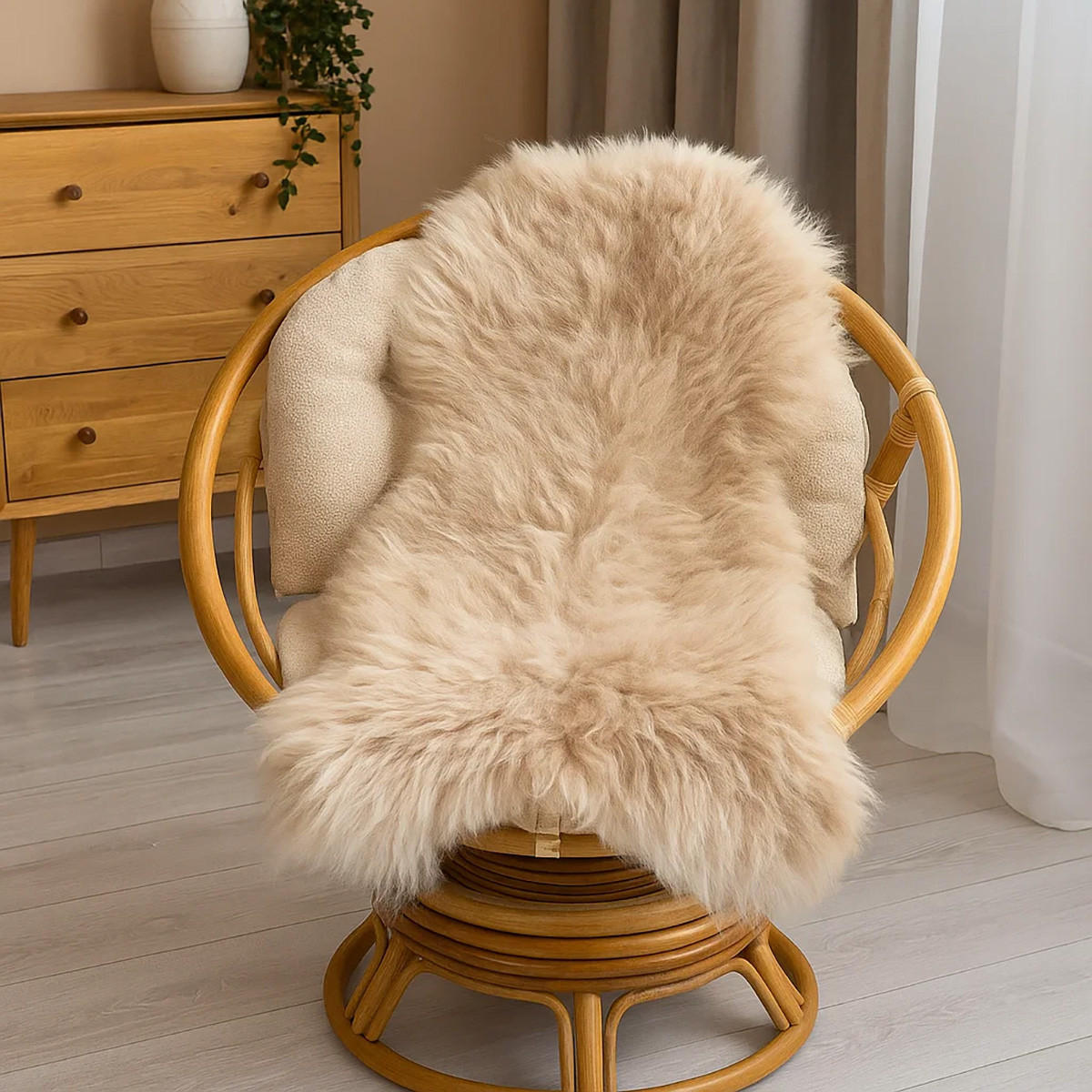 SCHAFFELL Hellbraun/Cappuccino 2. Wahl, ca. 130 cm - Hellbraun/Cappuccino, Fell (75/130cm) - Provellus