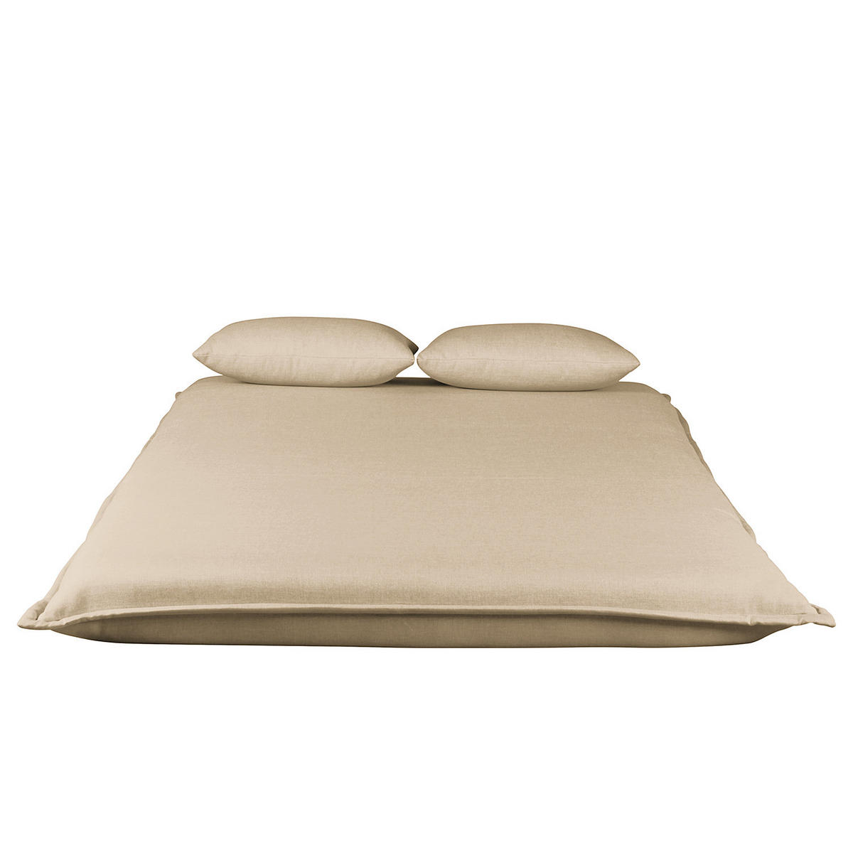 SCHLAFSOFA - Creme, Textil/Metall (150/75/85cm) - home24