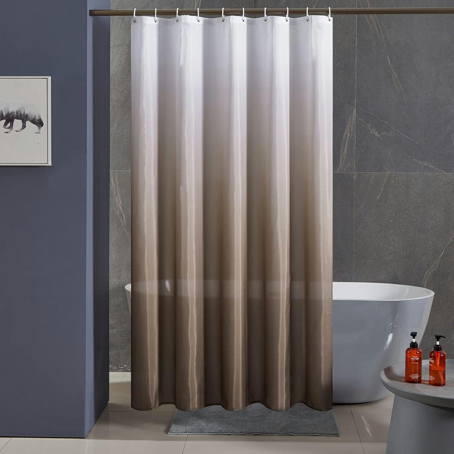 DUSCHVORHANG Stoff Taupe 240 x 200 cm - Beige, Textil (200/240cm)