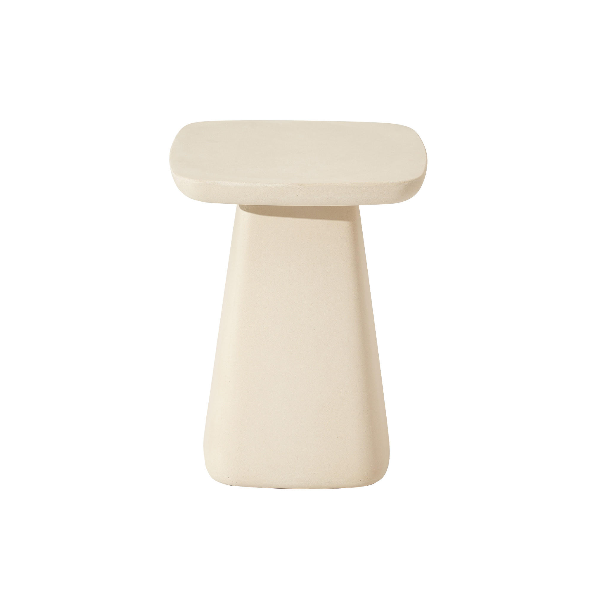 BEISTELLTISCH HORIZON aus Beton 40 x 40 x 50.8 cm - Creme, Naturmaterialien (40/40/50.8cm) - Elementi