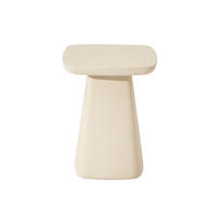 BEISTELLTISCH HORIZON aus Beton 40 x 40 x 50.8 cm - Creme, Naturmaterialien (40/40/50.8cm) - Elementi