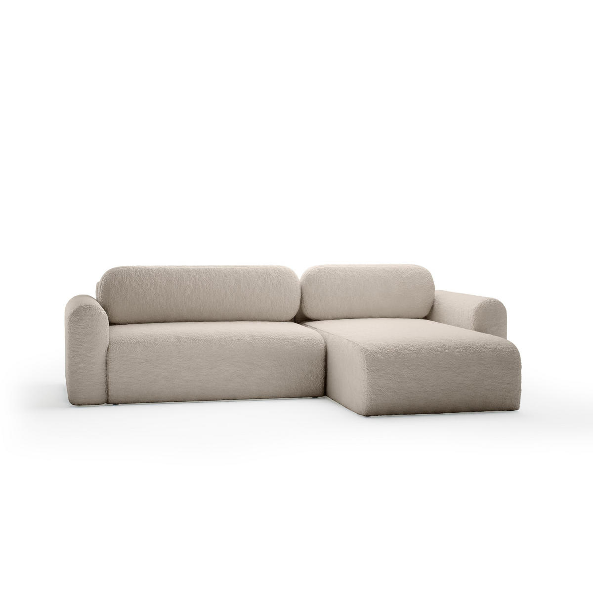 ECKSOFA mit Schlaffunktion Thekla, Beige - Beige, Textil (286/100cm) - Fedve