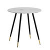 ESSTISCH Marmoroptik Metall Rund Modern, Weiß 75x75x76 cm - Goldfarben/Weiß, Holzwerkstoff/Metall (75/75/76cm) - KADIMA DESIGN