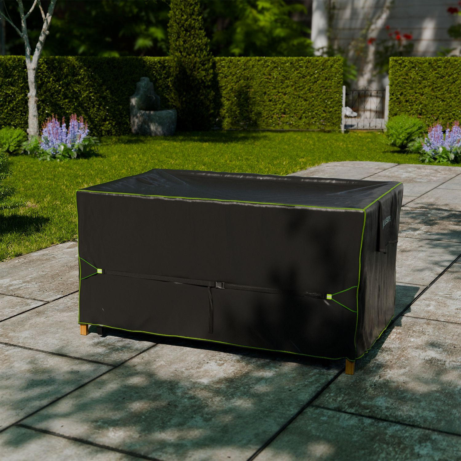 GARTENMÖBELABDECKUNG CoverSafe Pro schwarz - Schwarz, Kunststoff (90/75/150cm) - Juskys