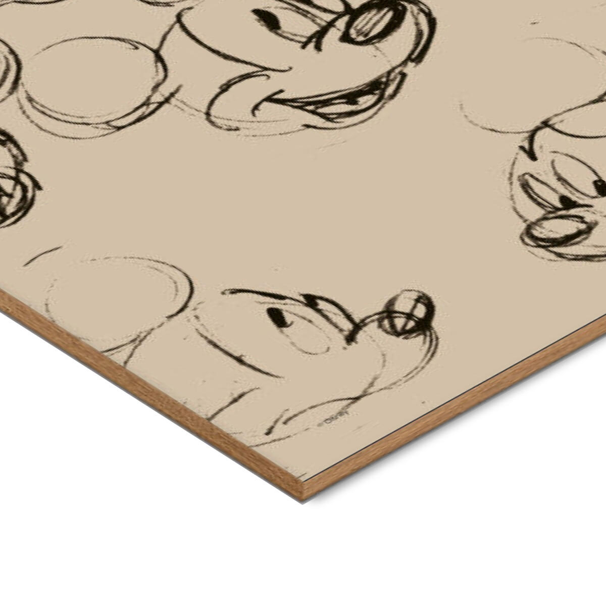 POSTER mit Rahmen Disney - Disney - Mickey Mouse Vintage Drawing No. 01 - Eichefarben/Beige, Holz/Papier (30/40cm) - Poster&Frame