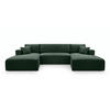 WOHNLANDSCHAFT Catea Grün 364/145/85 cm mit Schlaffunktion - Schwarz/Grün, Kunststoff/Textil (364/84/145cm) - AX Living