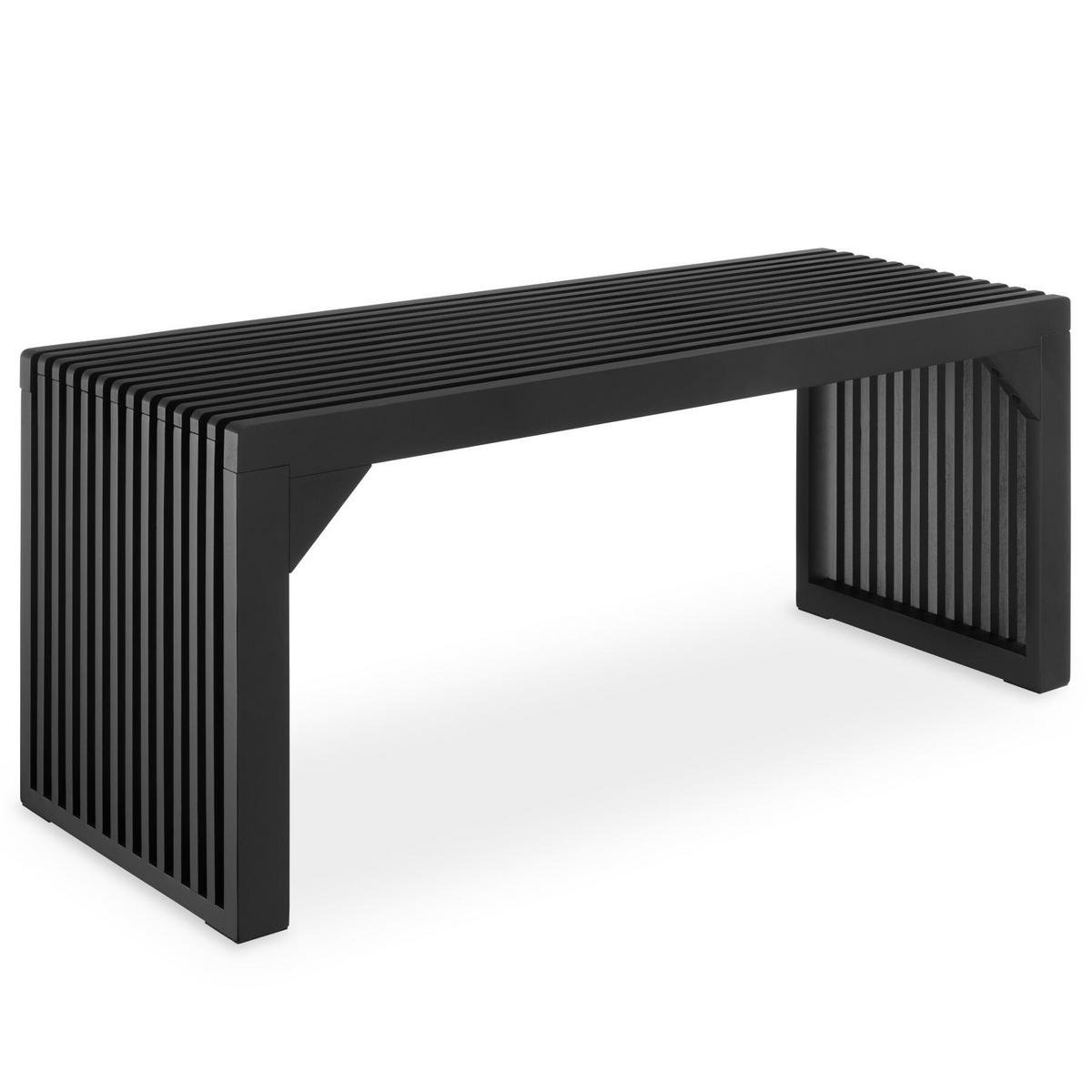 SITZBANK Ribb, Belastbarkeit 350 kg, schwarz - Schwarz, Holz (104/43/35cm) - tectake