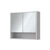 BADSPIEGELSCHRANK Eliza Weiß 70 x 65 cm mit 2 Türen - Weiß, Holzwerkstoff (70/65/22.1cm) - Vicco