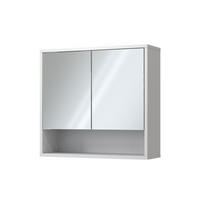 BADSPIEGELSCHRANK Eliza Weiß 70 x 65 cm mit 2 Türen - Weiß, Holzwerkstoff (70/65/22.1cm) - Vicco