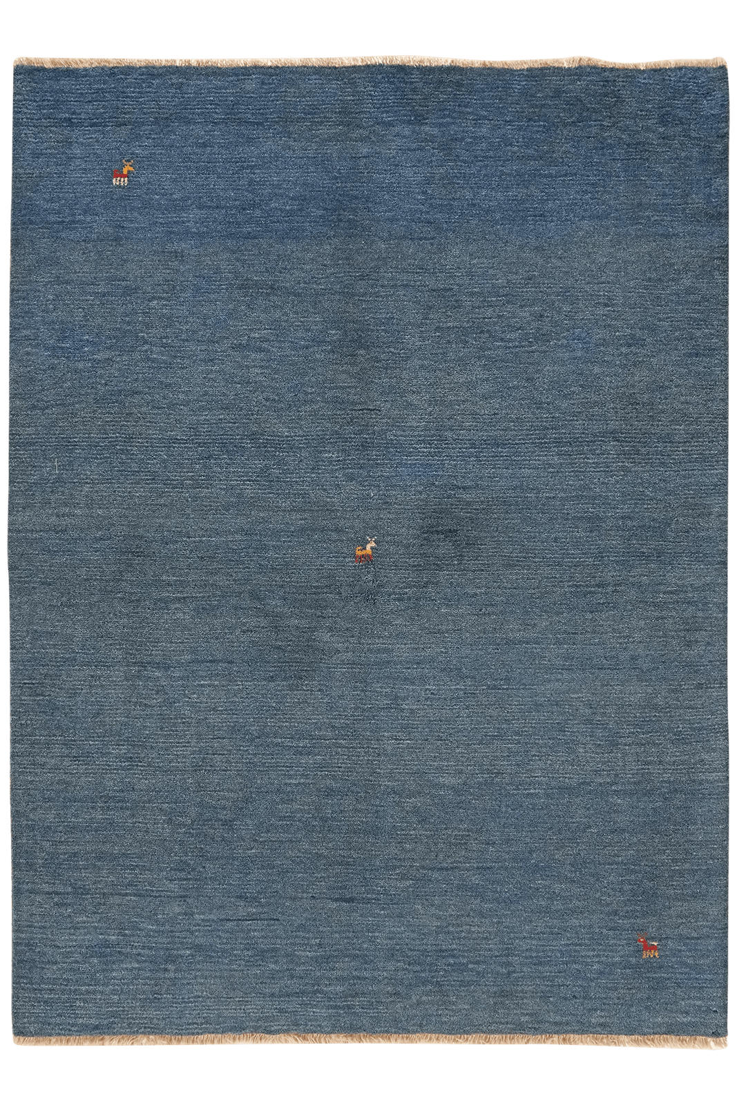 GABBEH-TEPPICH handgeknüpft Blau 208/153 cm Schurwolle - Blau, Textil (153/208cm) - Looma