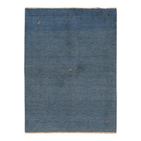 GABBEH-TEPPICH handgeknüpft Blau 208/153 cm Schurwolle - Blau, Textil (153/208cm) - Looma