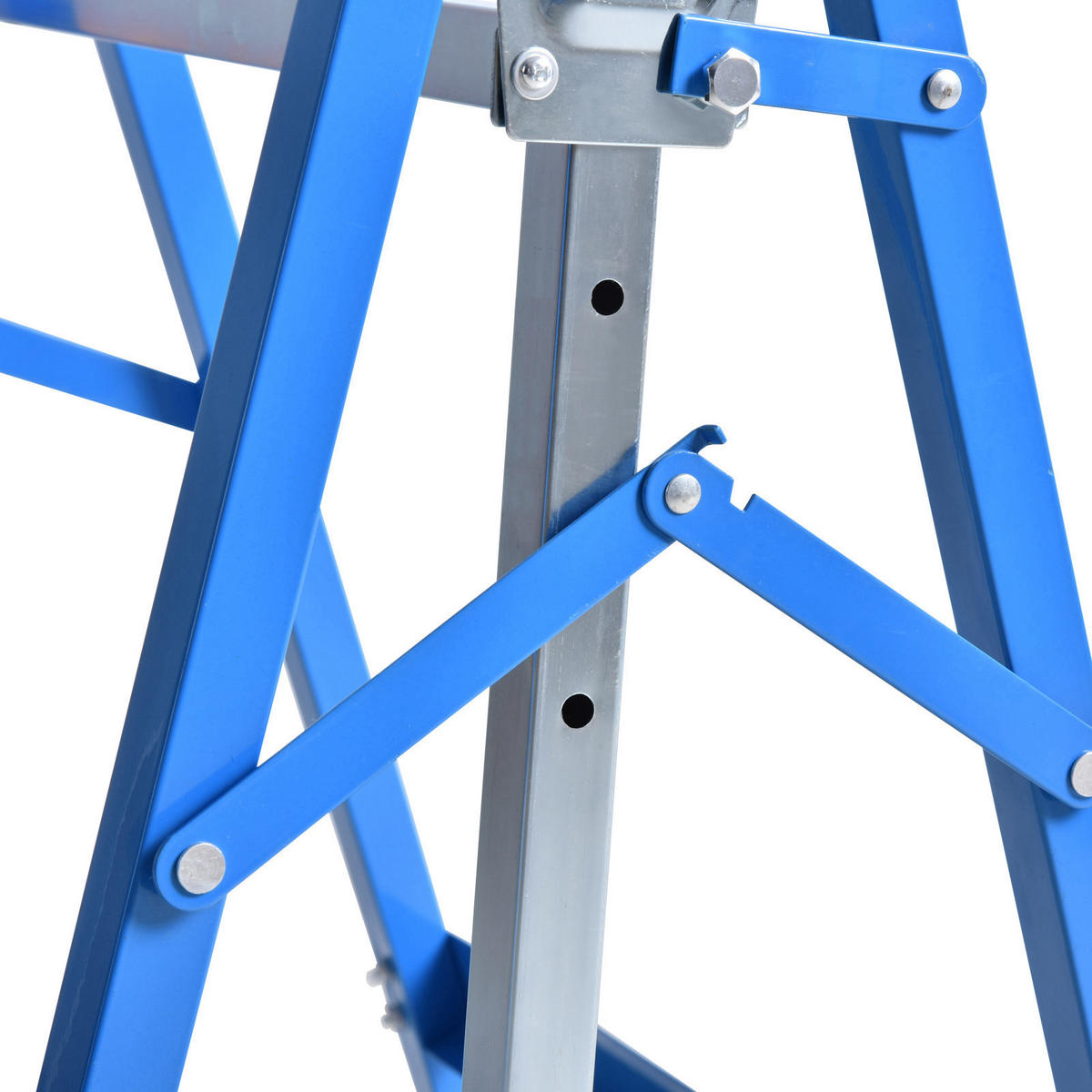 UNTERSTELLBOCK, 2 x Gerüstbock, Stahl - Blau, Metall (68/58/130cm) - HOMCOM