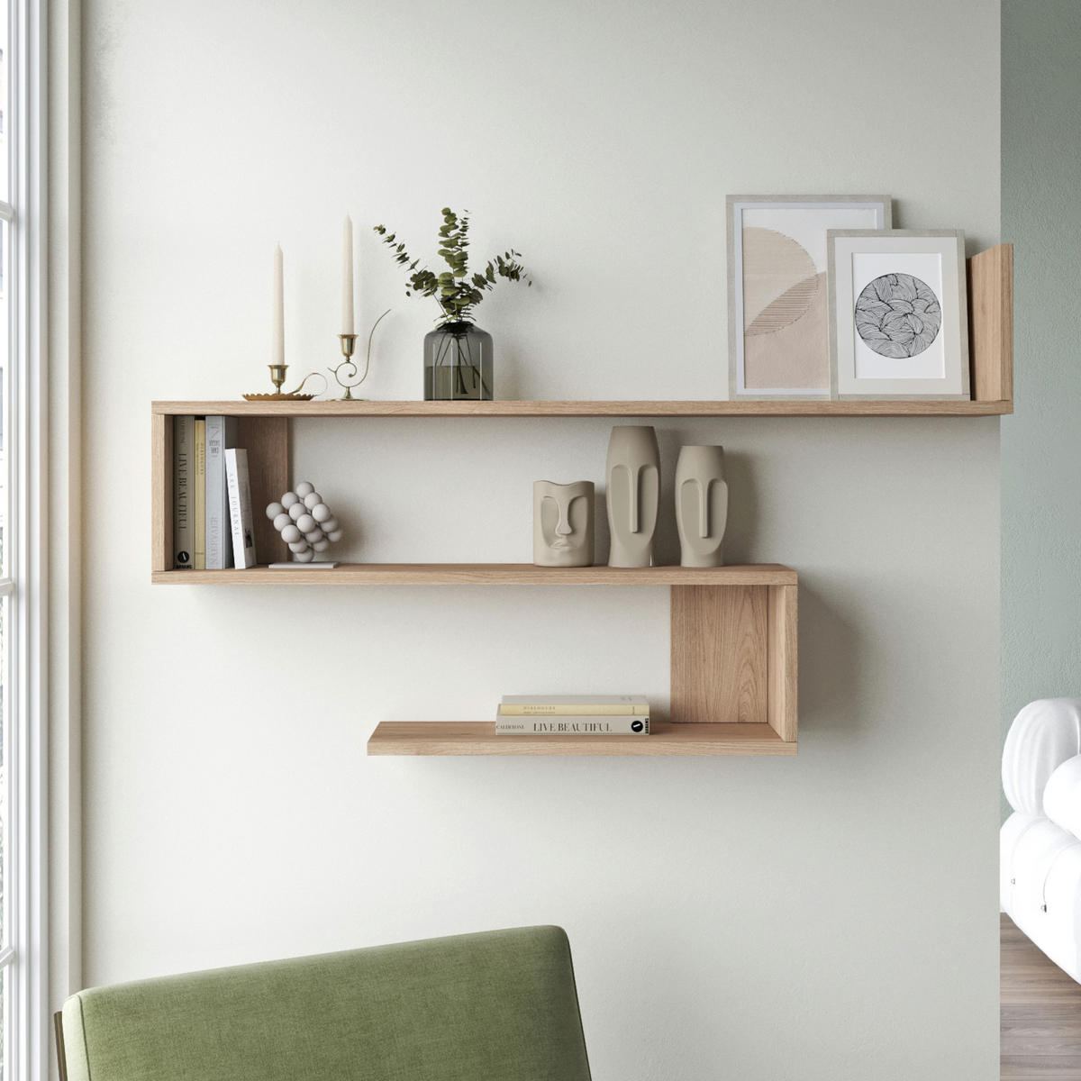 WANDREGAL Kitee - Eichefarben, Holzwerkstoff (120/71.5/14.5cm) - [en.casa]