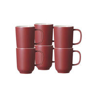 KAFFEEBECHER Jasper beere 285 ml 6er Set - Beere, Keramik (0.285L) - Ritzenhoff Breker