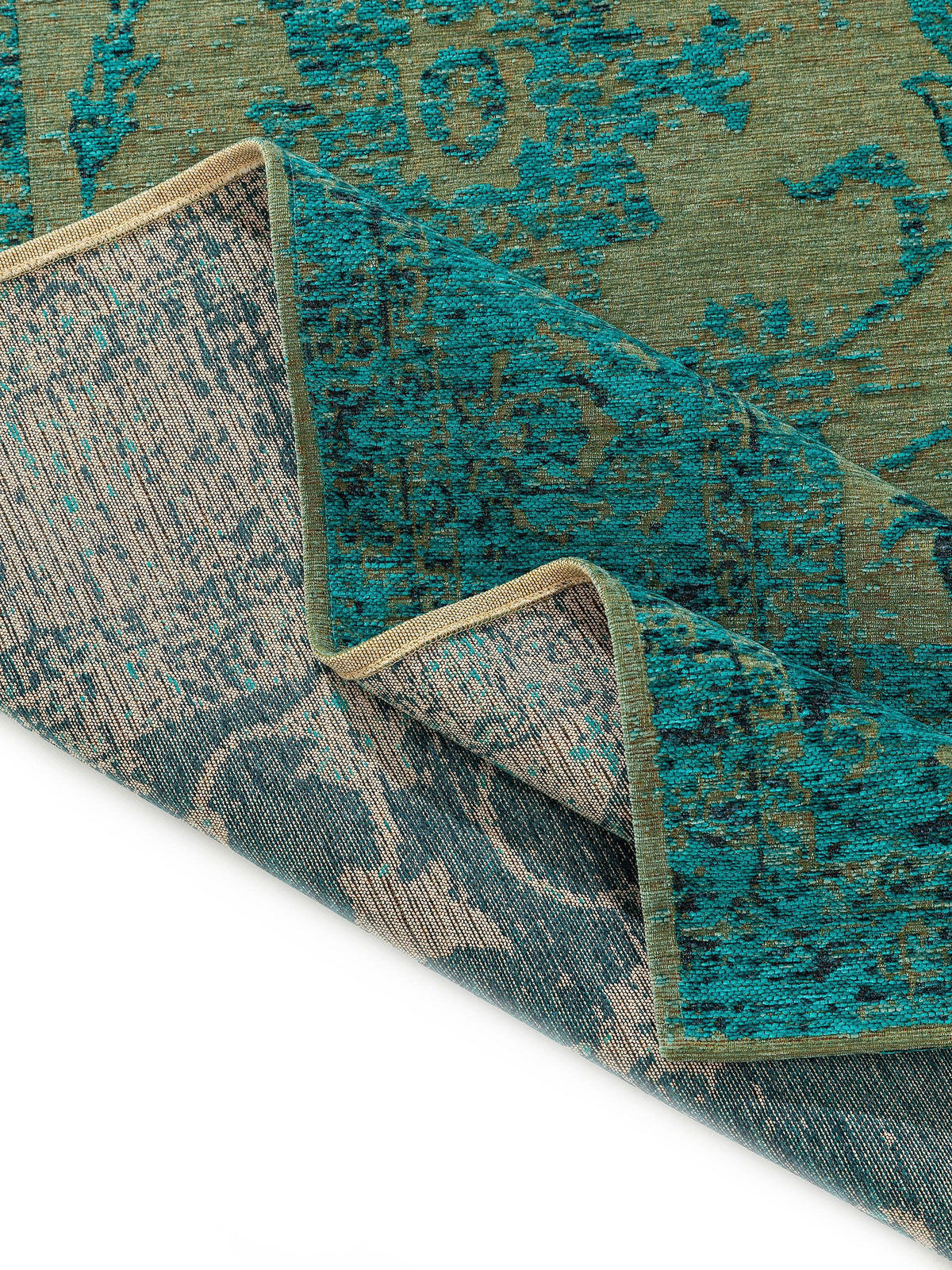 FLACHGEWEBETEPPICH Frencie Türkis 240x340 cm - Türkis, Textil (240/340cm) - benuta Nest