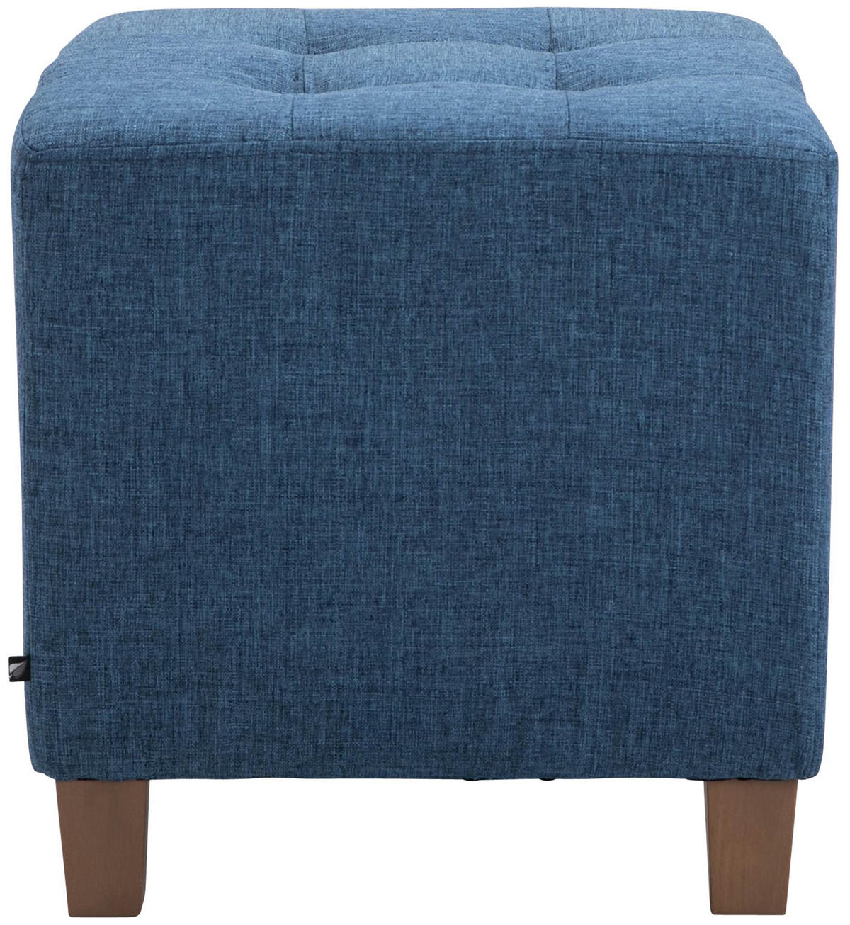 SITZWÜRFEL eckig 45/45/46 cm Stoff blau - Blau/Naturfarben, Holz/Textil (45/46/45cm) - CLP