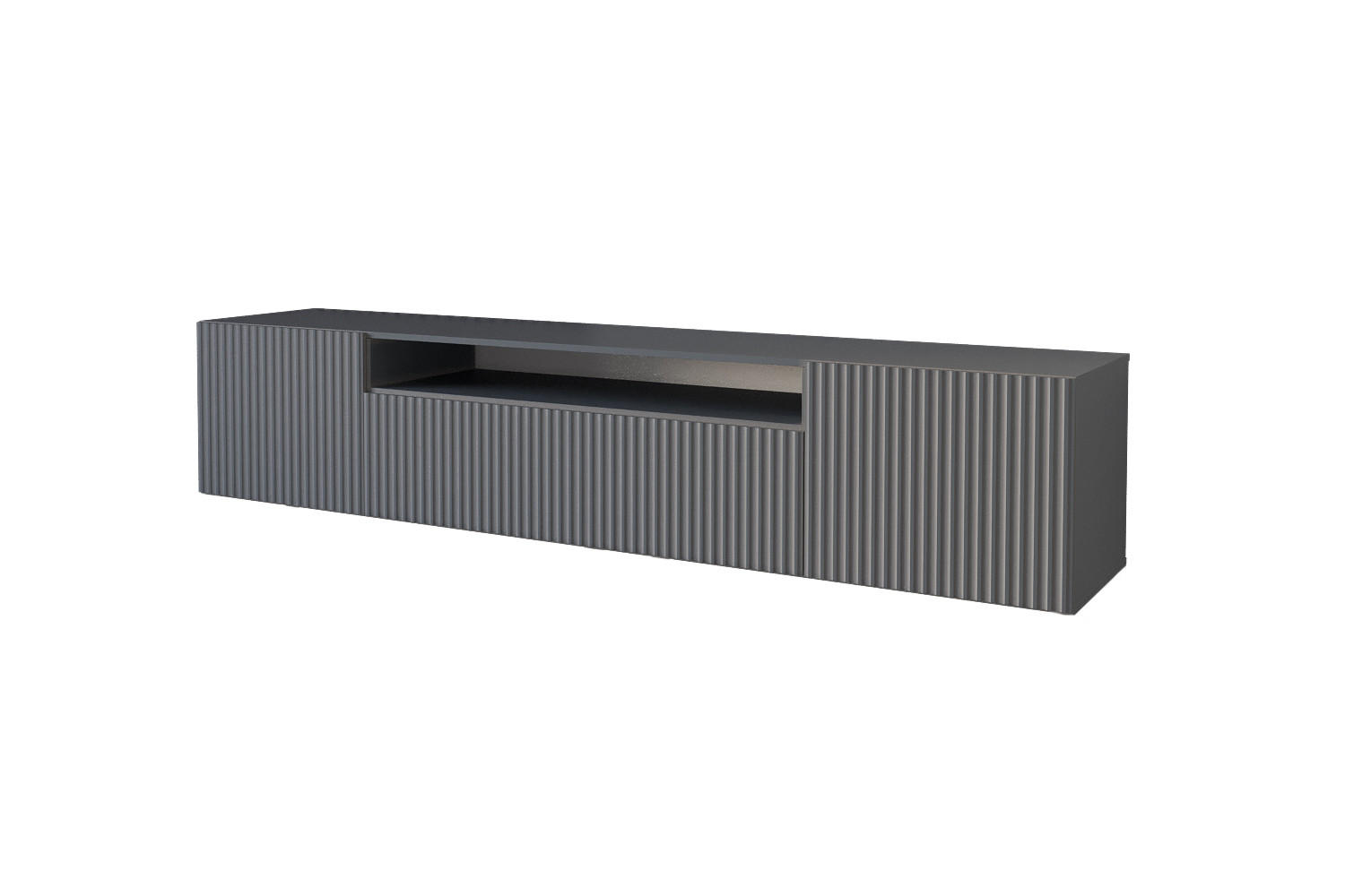 LOWBOARD NOA-2-W 200x40x41 cm - Graphit - Graphitfarben, Holzwerkstoff (200/40/41cm) - ALTDECOR