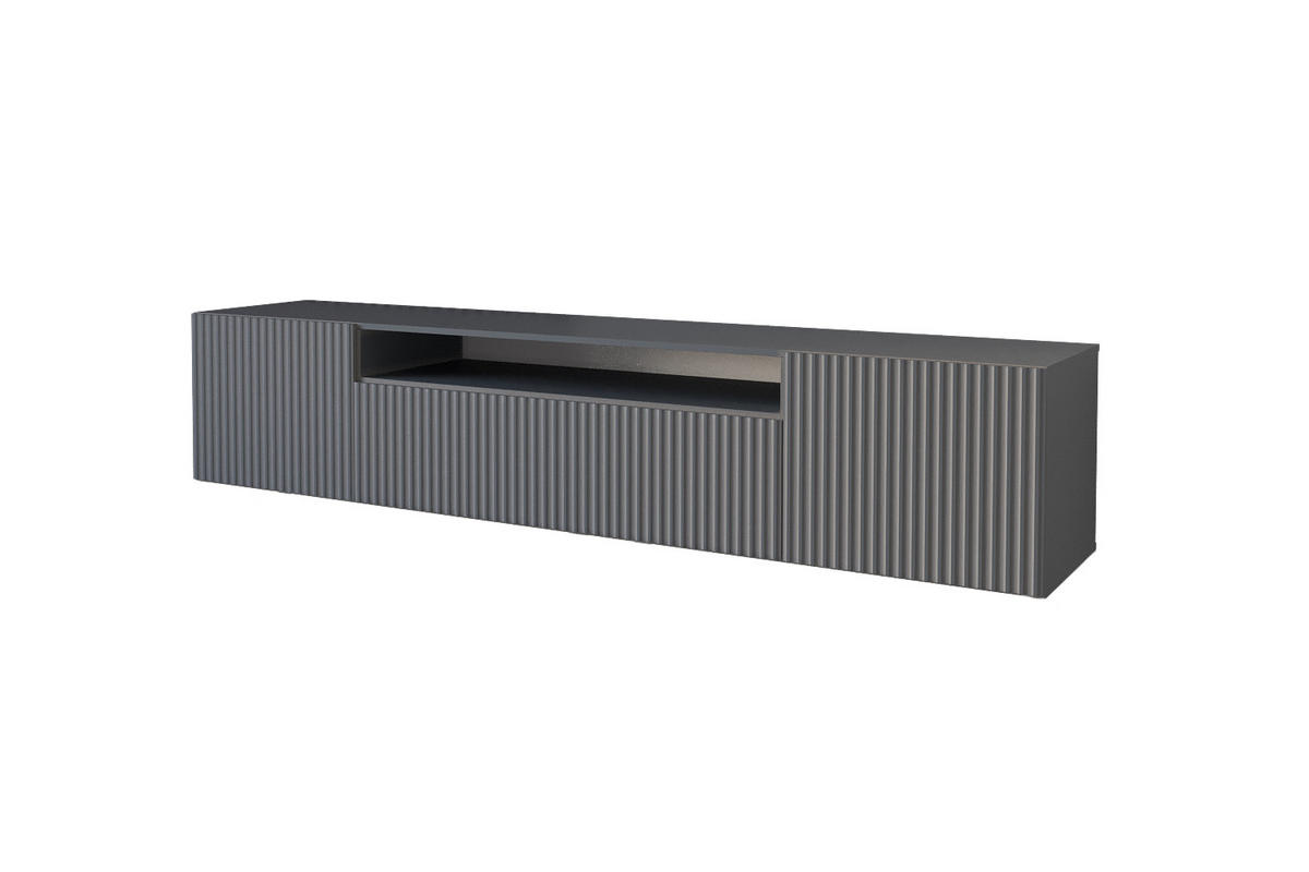 LOWBOARD NOA-2-W 200x40x41 cm - Graphit - Graphitfarben, Holzwerkstoff (200/40/41cm) - ALTDECOR