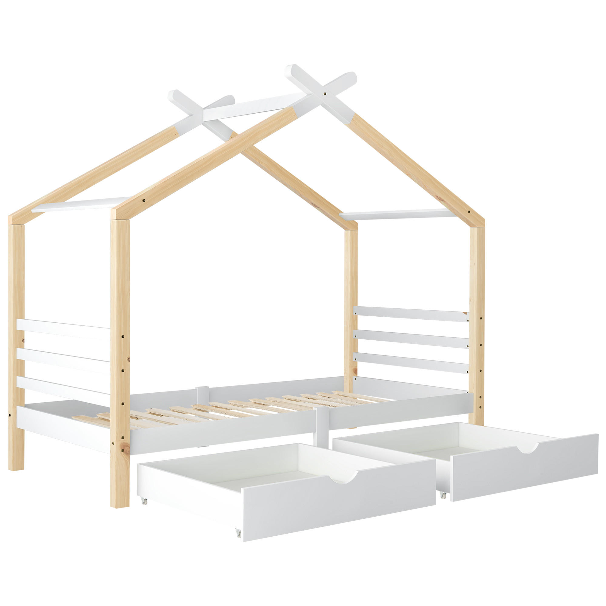 ComfortXL Hausbett Weiß 90x200 cm