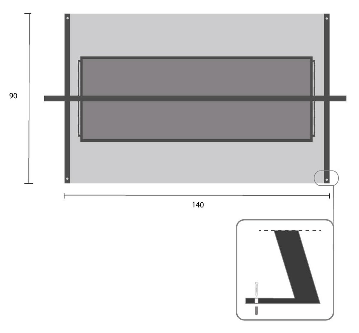 GARTENSCHAUKEL Rico Metallschaukel - Schwarz, Metall (178/220/89.5cm) - DELUKE