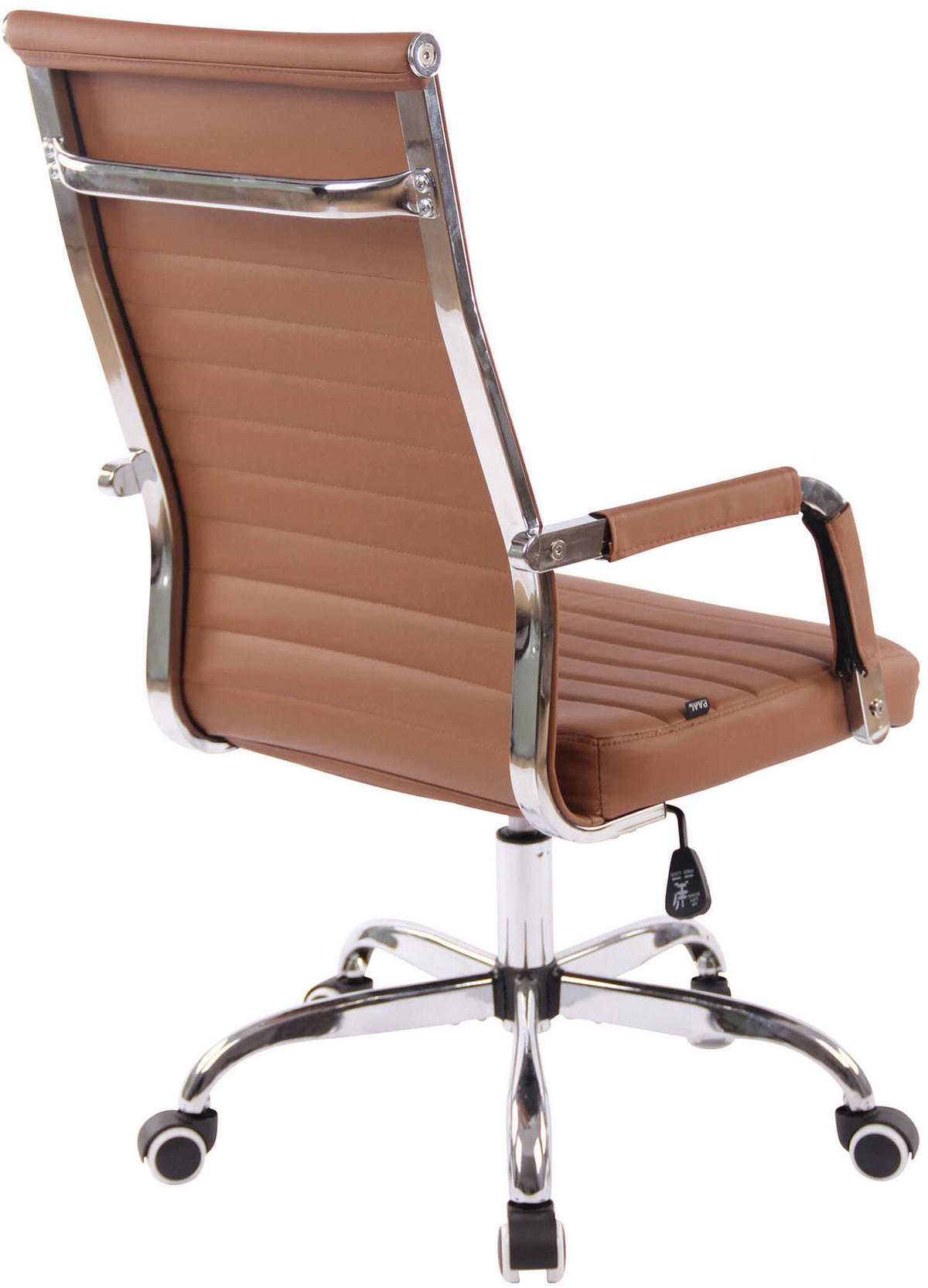 BÜROSTUHL Amadeus, Kunstleder Hellbraun - Hellbraun, Textil/Metall (51/106/63cm) - TPFLiving