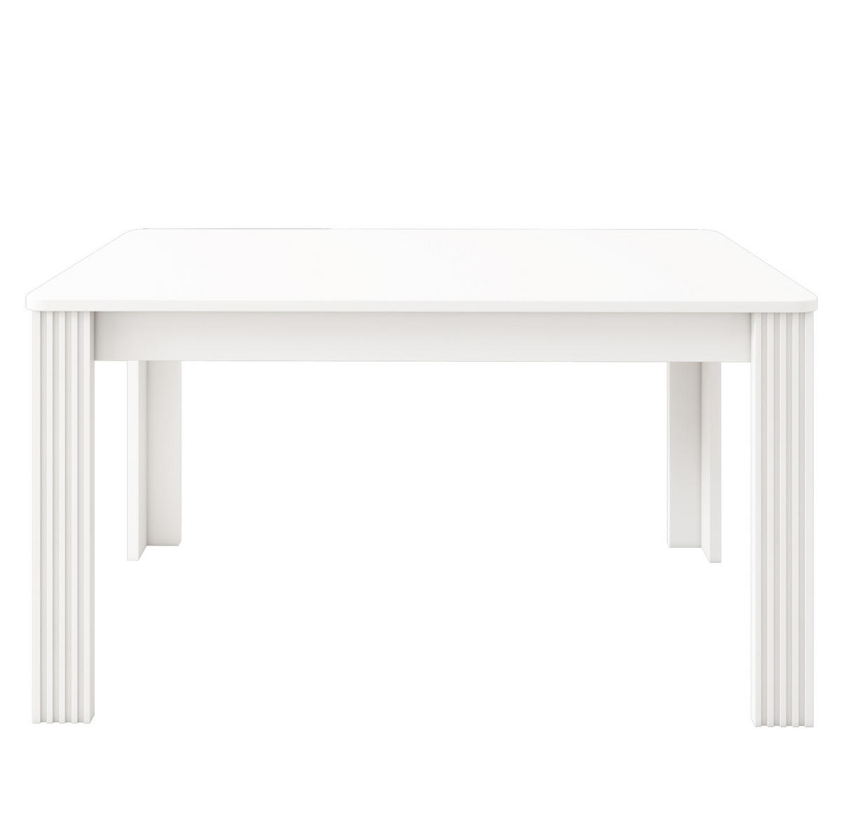 ESSTISCH rechteckig modern Weiß Spanplatte - Weiß, Holzwerkstoff (116/65/75cm) - Meubliv