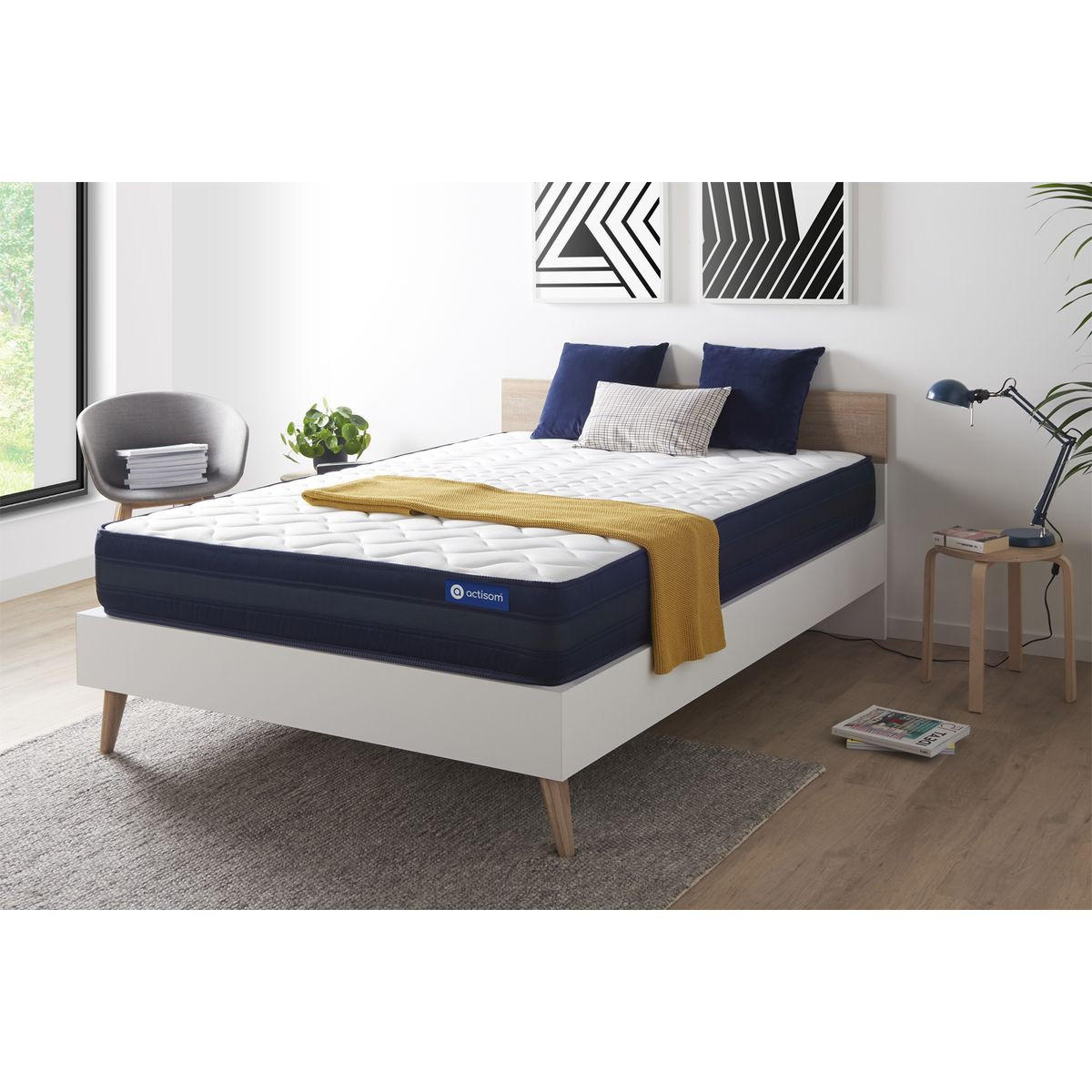 MATRATZE Actilatex tech Latex und Memory-Schaum 180 x 190 cm h4 - Weiß, Textil (180/190cm) - ACTISOM