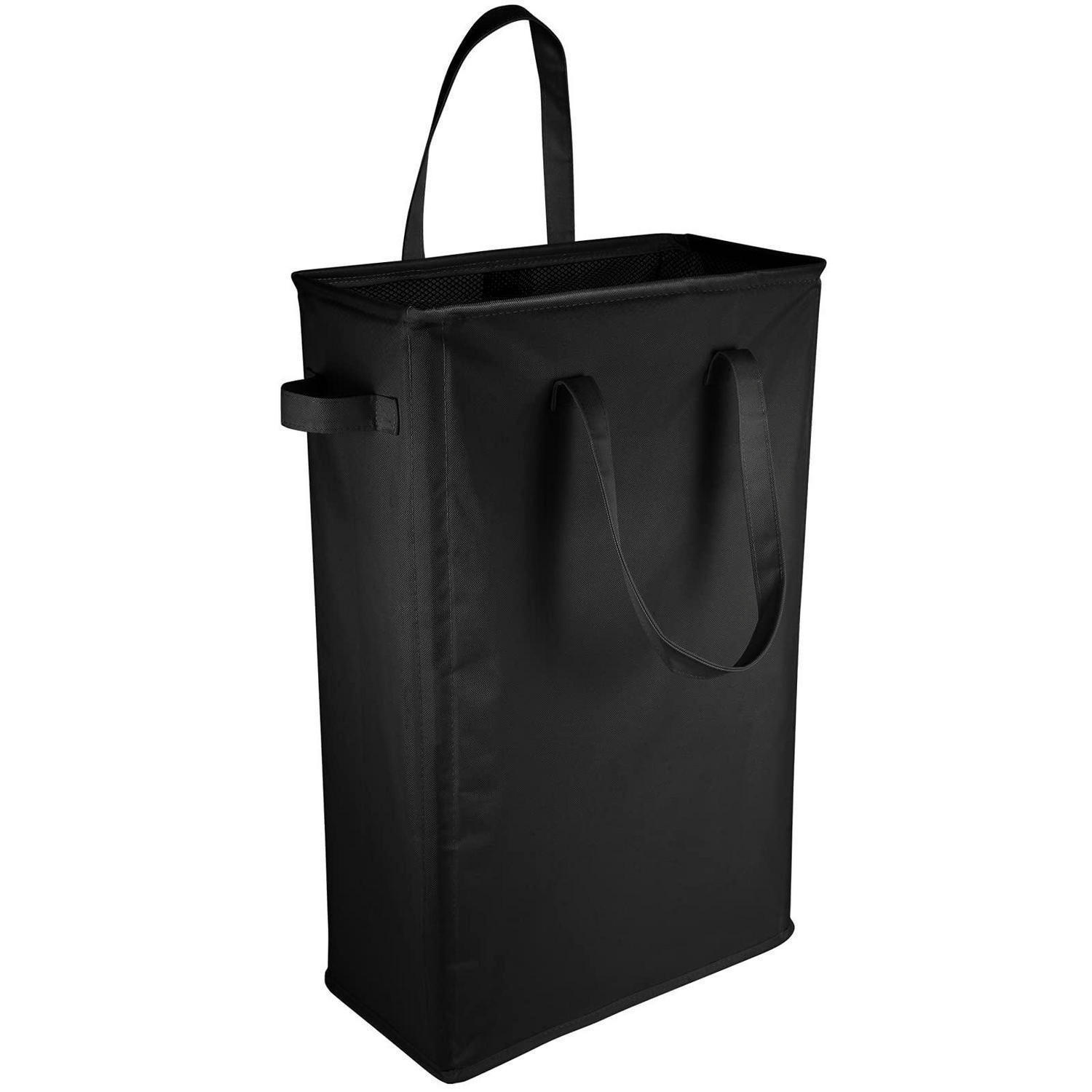 WÄSCHEKORB faltbar 39 x 19 x 60 cm Schwarz - Schwarz, Textil (19/60/39cm)