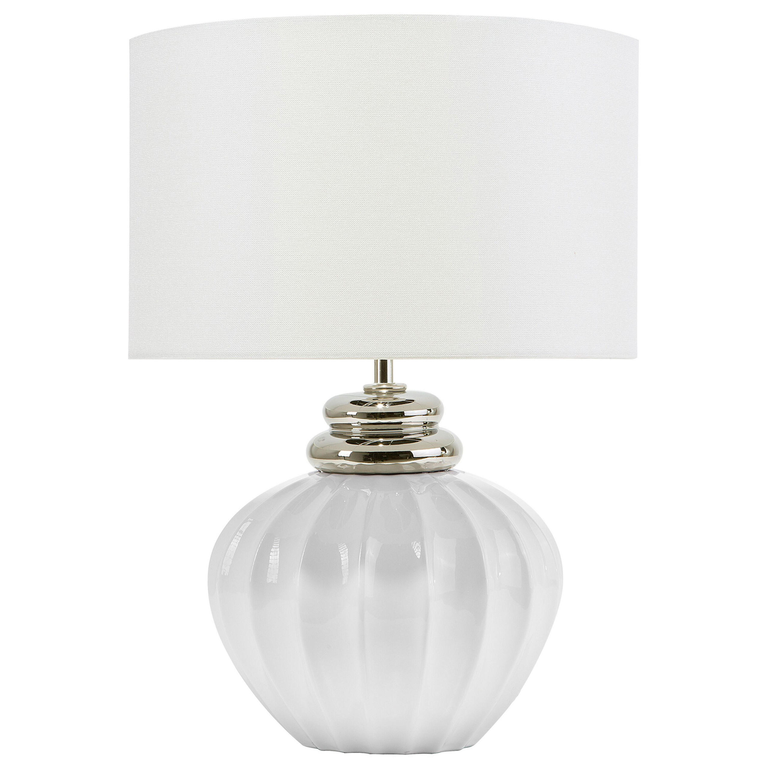 TISCHLAMPE Neris 33/33/45 cm - Silberfarben, Keramik (33/33/45cm) - Beliani