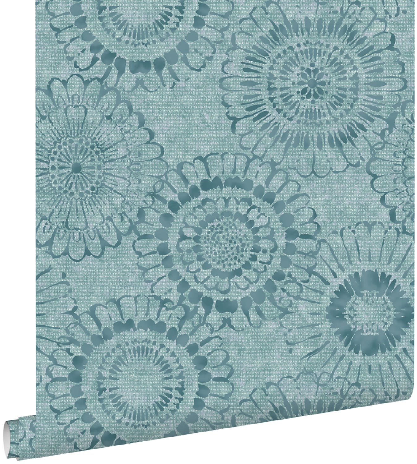 TAPETE Blumen 53 cm x 10.05 m - Grün, Papier (53/1000cm) - ESTAhome
