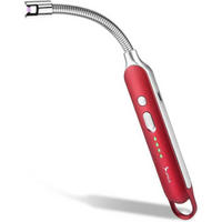 ELEKTRISCHES Feuerzeug mit Lichtbogen Rot | Winddicht | USB Wiederaufladbar | Sicherheitsschloss - Rot, Kunststoff (1.5/1.5/12cm)
