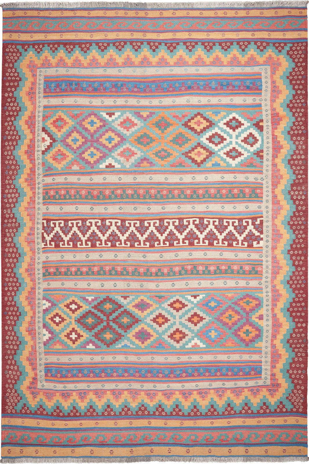 Looma Kelim-Teppich Mehrfarbig 159x238 cm