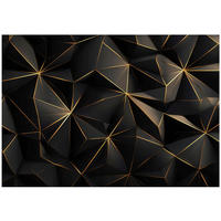 FOTOTAPETE Abstrakt Geometrisch Schwarz 400x280 cm - Multicolor, Papier (400/280cm) - Wallarena