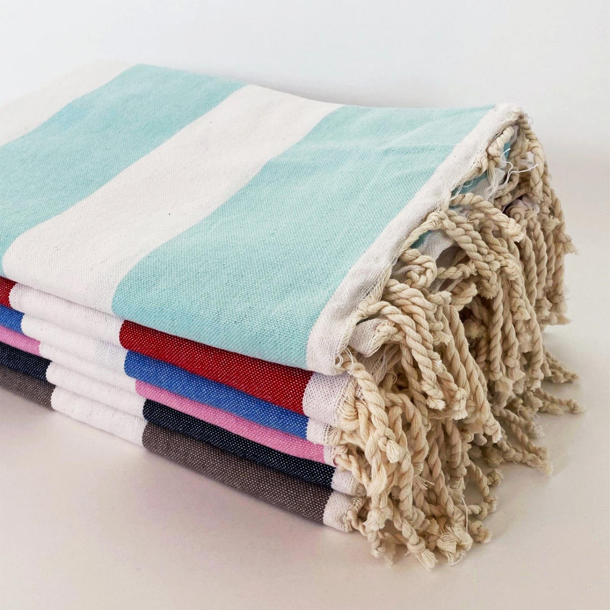 HAMAMTUCH Transat Rot 100x200 190g/m² - Rot, Textil (100/200cm) - LE COMPTOIR DE LA PLAGE