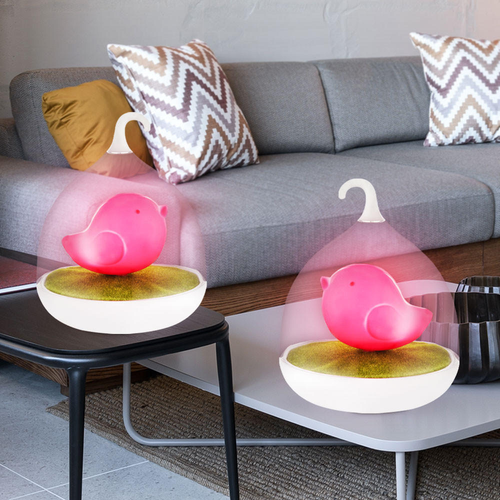 LED TISCHLEUCHTE Kunststoff Rosa 2er Set - Rosa, Kunststoff (14/14/17cm) - Globo Lighting