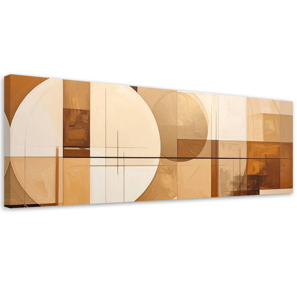 LEINWANDBILD 3D und geometrisch 150x50cm - Beige, Textil (150/50cm) - Feeby