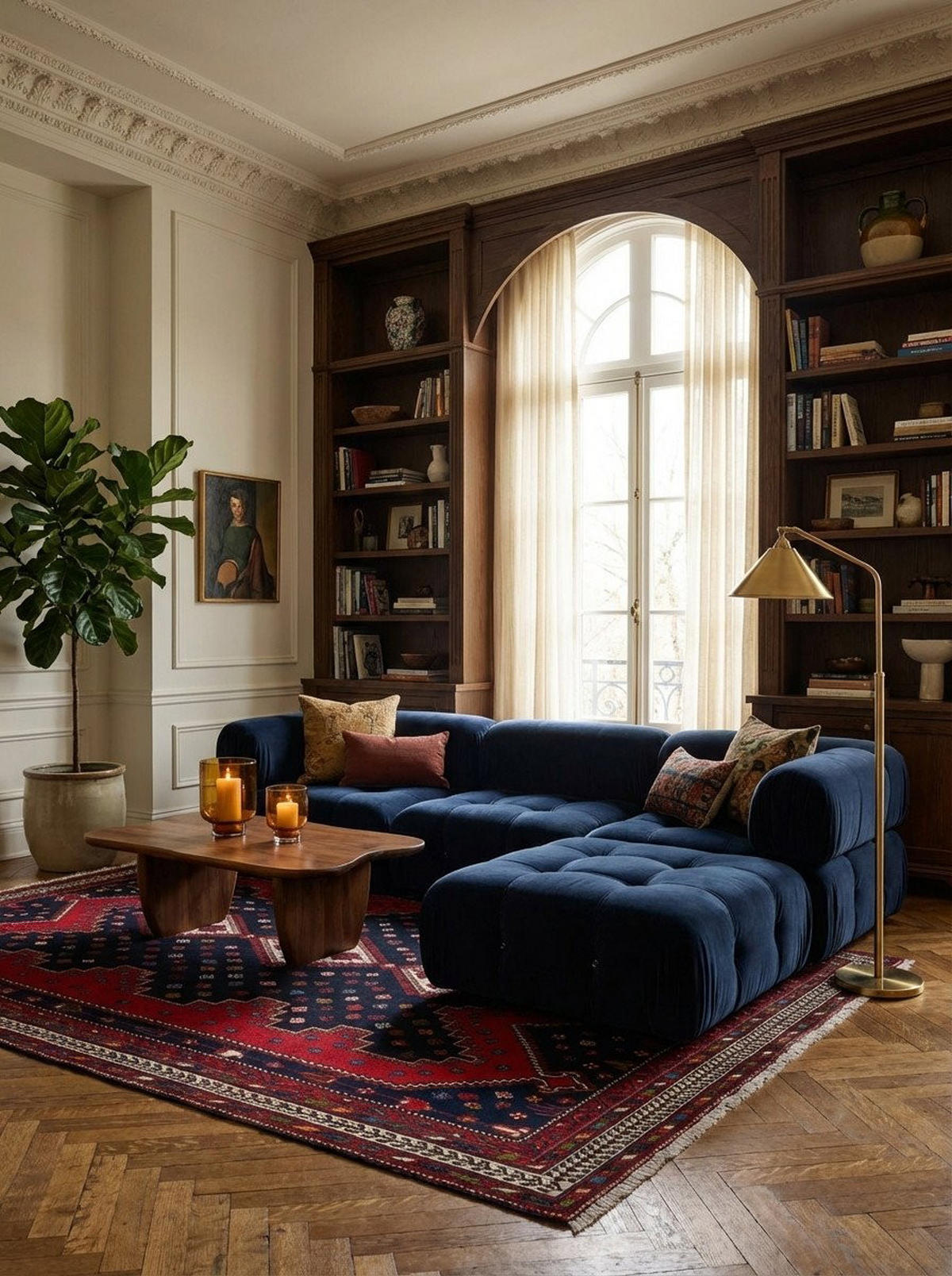 TEPPICH Afshar Blau 226/164 cm Schurwolle - Blau, Textil (164/226cm) - Looma