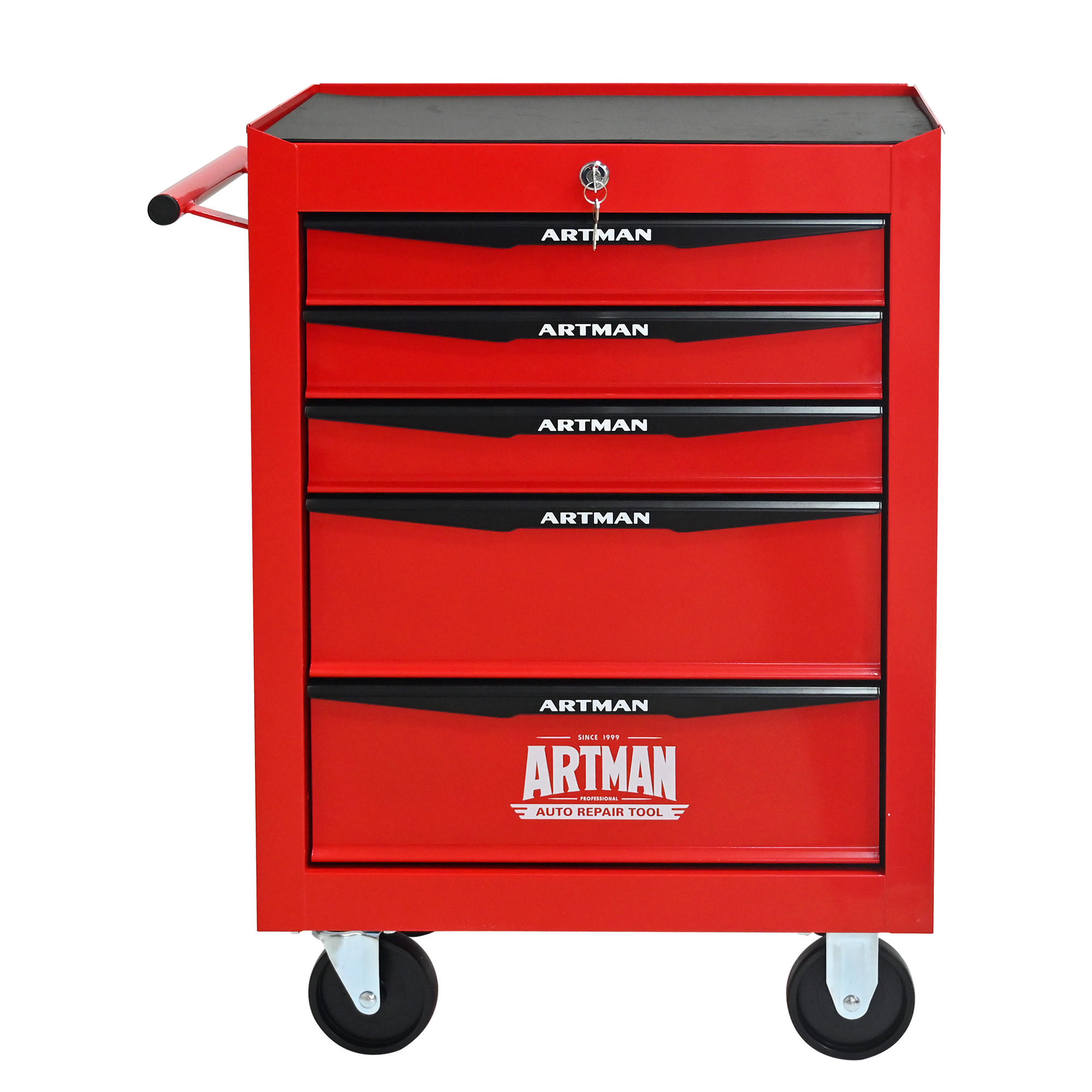 KOMBINATIONSKOFFER – 5 Schubladen, 508 mm (20 Zoll), mit 5 Schubladen; Farbgebung in Rot und Schwarz. - Multicolor, Metall (33/77.5/60cm) - DCA